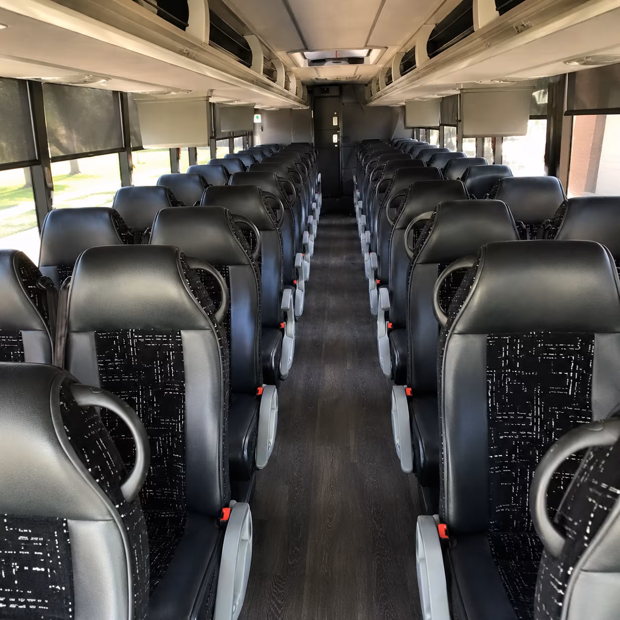auburn charter bus rental interior